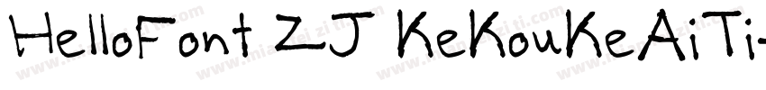 HelloFont ZJ KeKouKeAiTi字体转换
